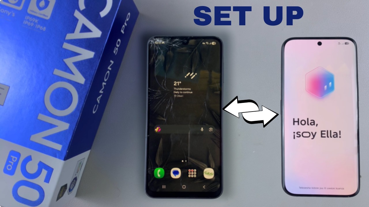How To Set Up TECNO CAMON 50 Pro / 50 Ultra With Android Phone   / Transfer Data From Android Phone