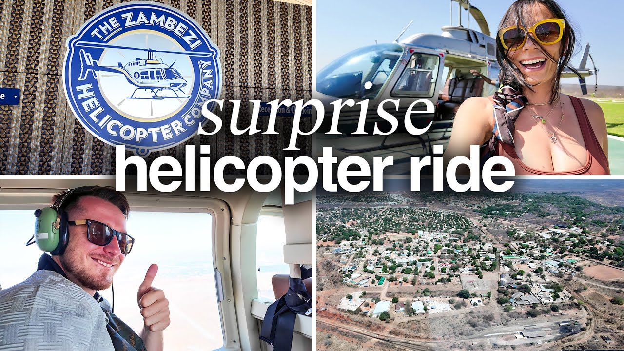 Victoria Falls Helicopter Safari | Surprising My Wife