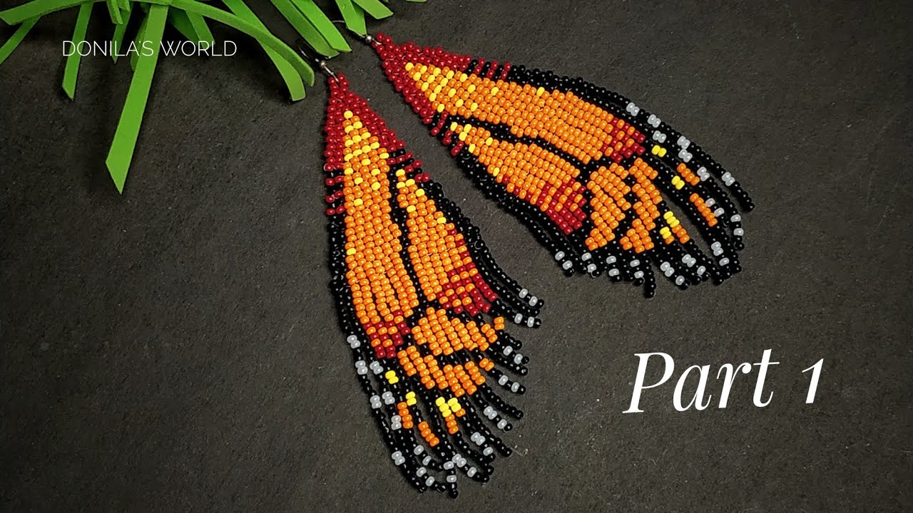 PART 1 - BUTTERFLY FRINGE EARRINGS | SEED BEAD EARRINGS TUTORIAL | STEP BY STEP