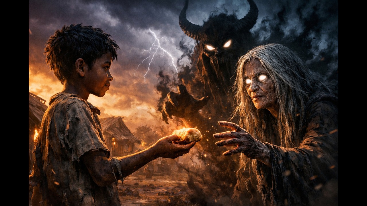 THE POOR BOY AND THE STRANGE WOMAN