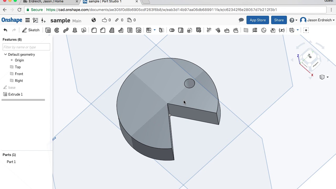 How to use the extrude tool in Onshape CAD