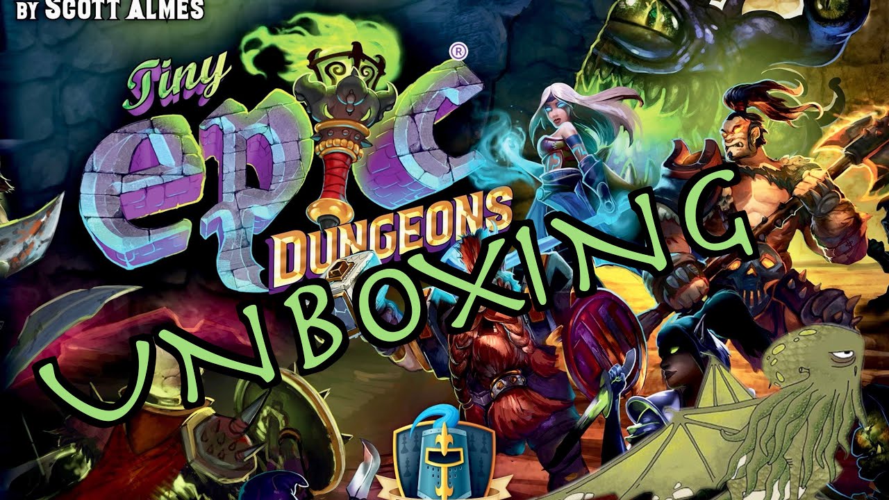Распаковка Tiny Epic Dungeons Deluxe Edition
