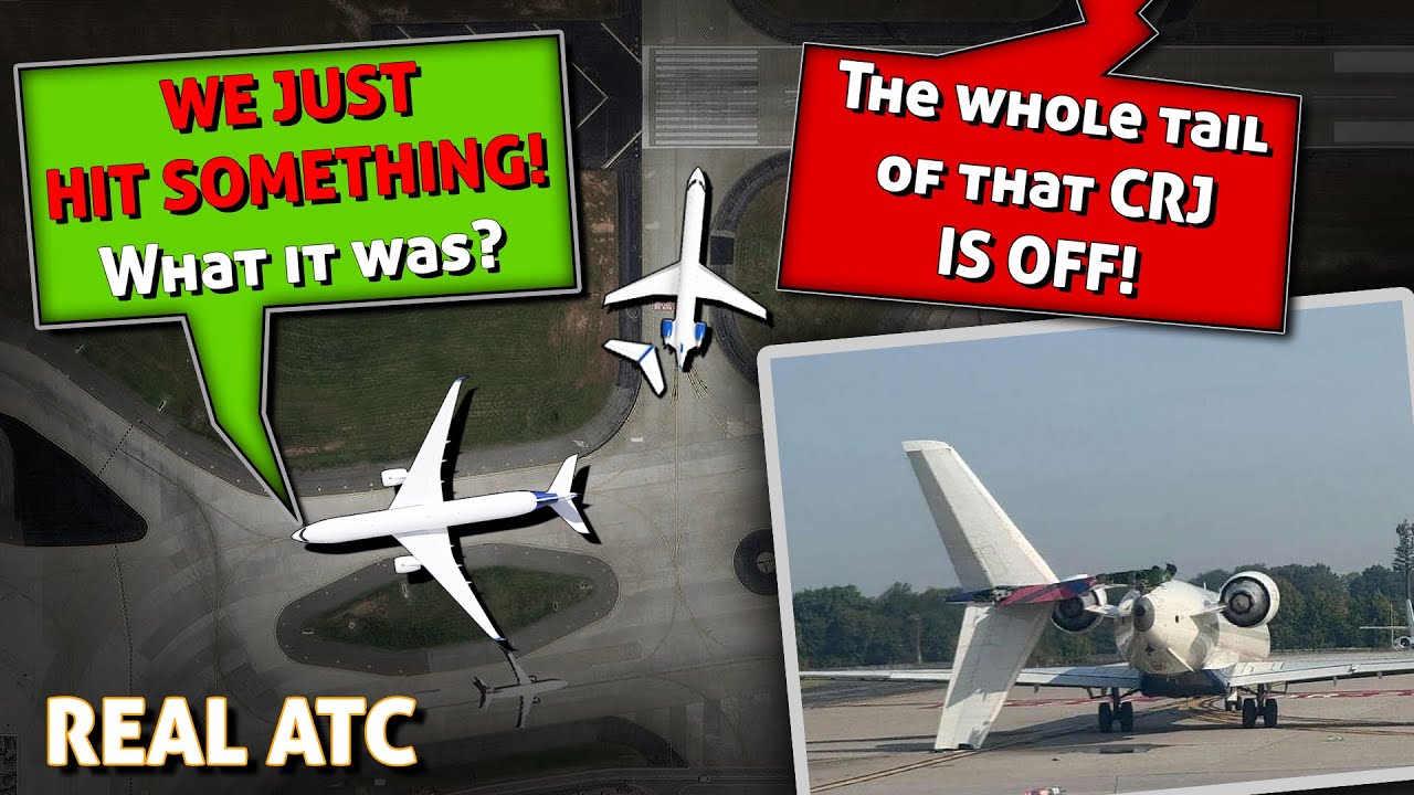 FULL AUDIO of Airplanes Collision at Atlanta Airport. Delta CRJ-900 and Airbus A350. REAL ATC