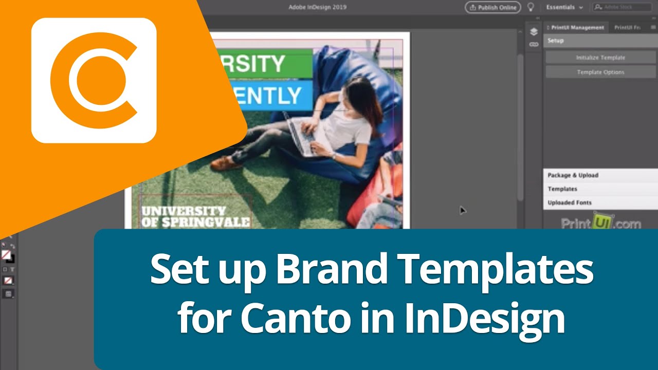 How designers set up Canto Brand Templates in InDesign