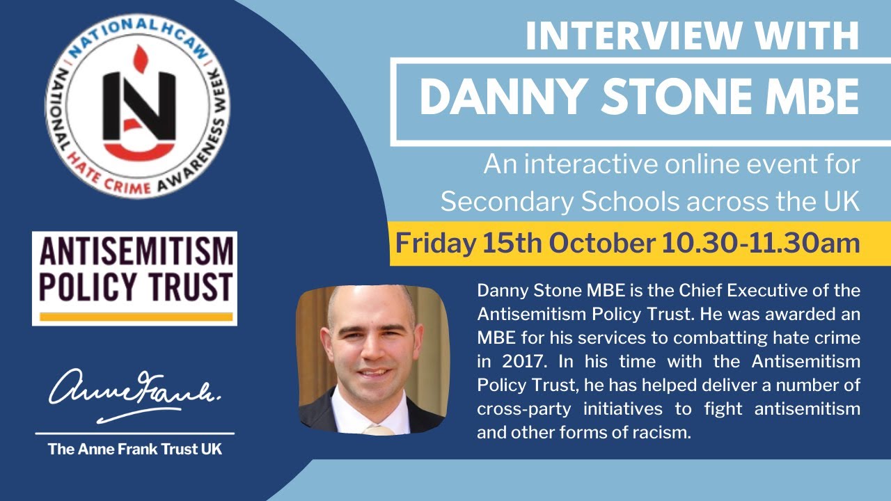 LIVE: An interview with Danny Stone MBE