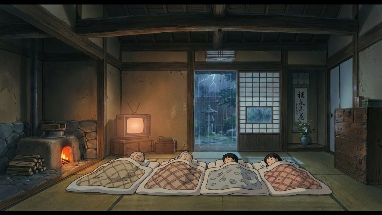 A Day of Rain and Quiet Moments – Grandparents' House in Japanese Countryside | Ghibli ASMR