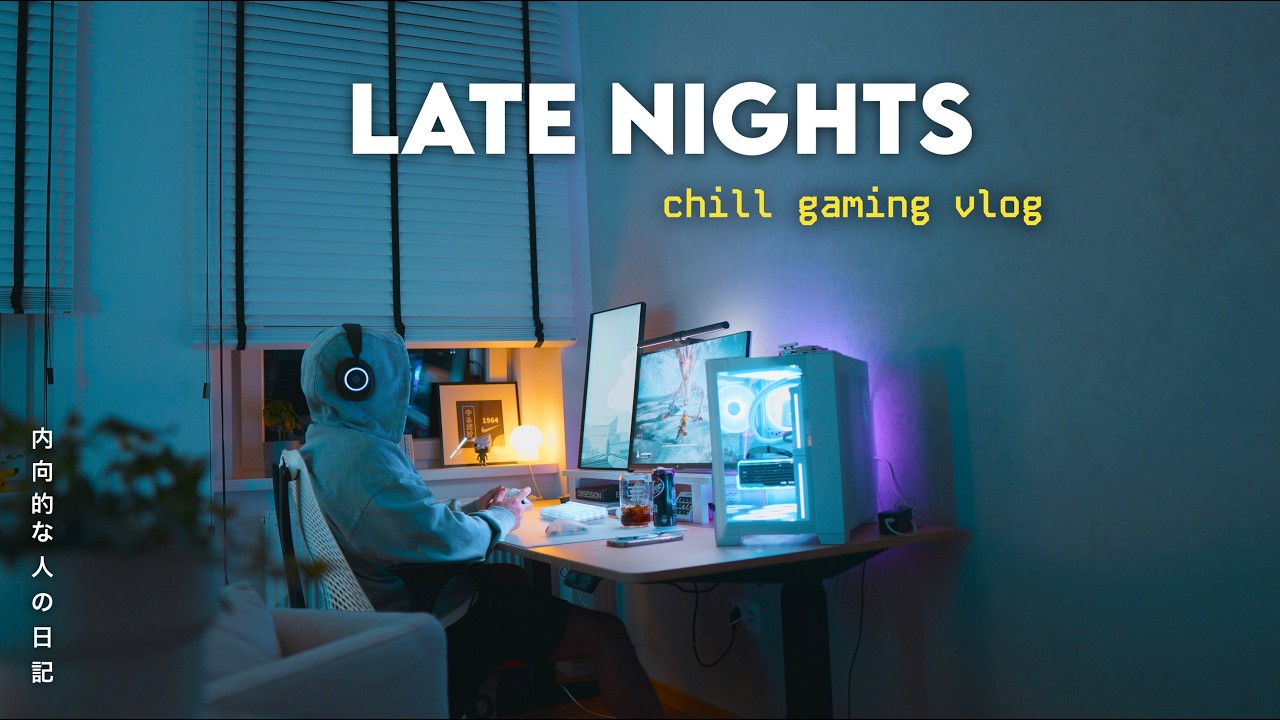 staying up late to escape the heat | gaming vlog 🌙🎮