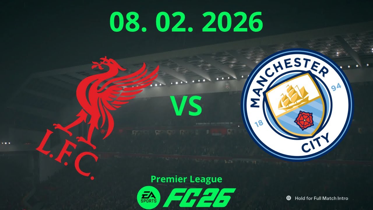 Liverpool vs Manchester City | PremierLeague 08. 02. 2026 | FC26 PS5