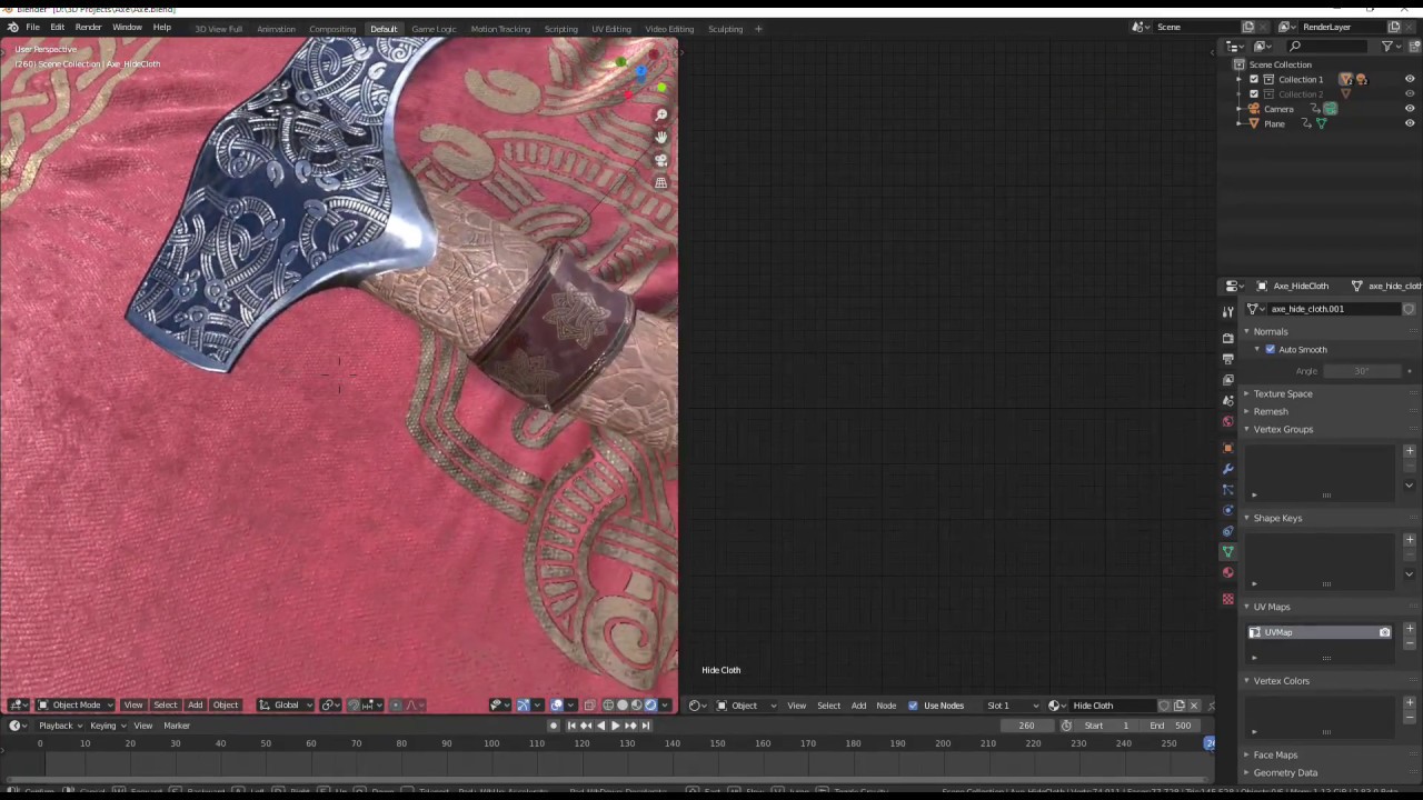 Viking Axe Modeling in blender [Timelapse]