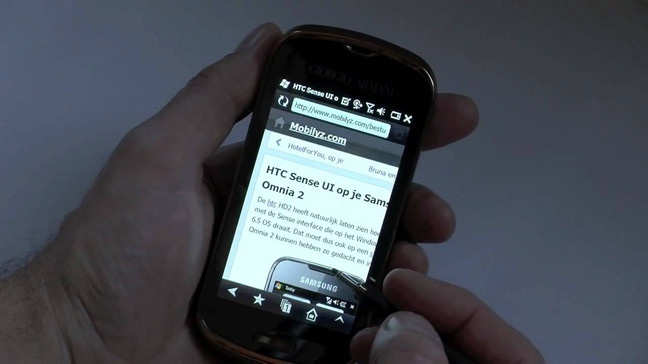 Samsung Giorgio Armani Samsung Smartphone (B7260), hands-on