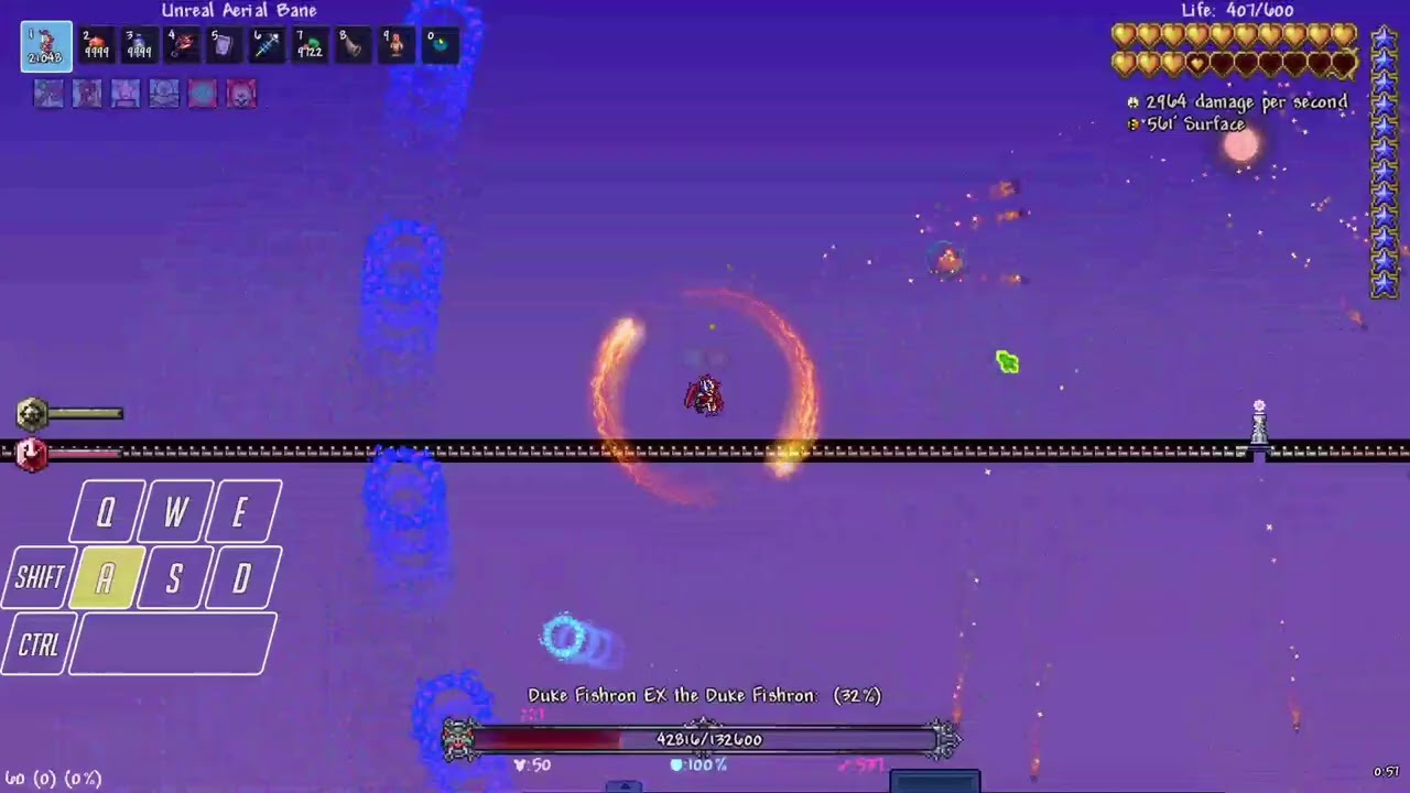 Terraria Fargo's Souls Legendary Masochist No Hit: Duke Fishron EX (v.1.7.3.5)