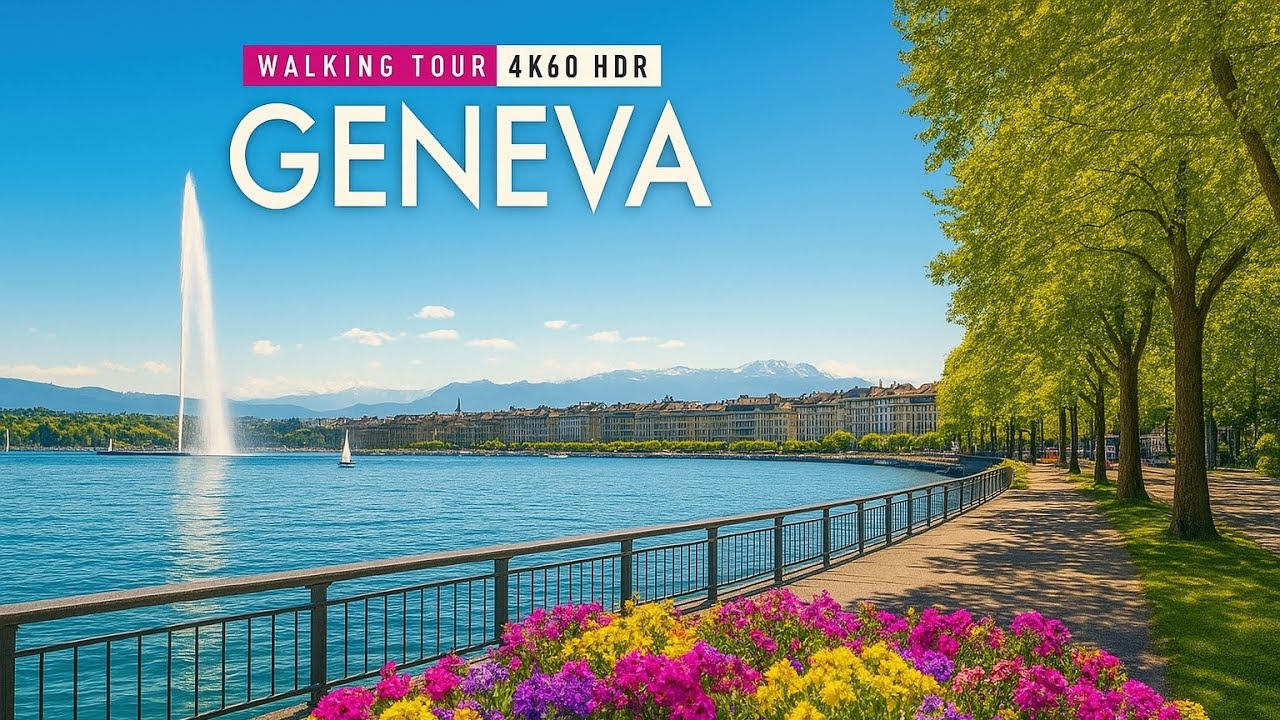 🇨🇭 Geneva Walking Tour | Switzerland City Walk with Ambient Sounds