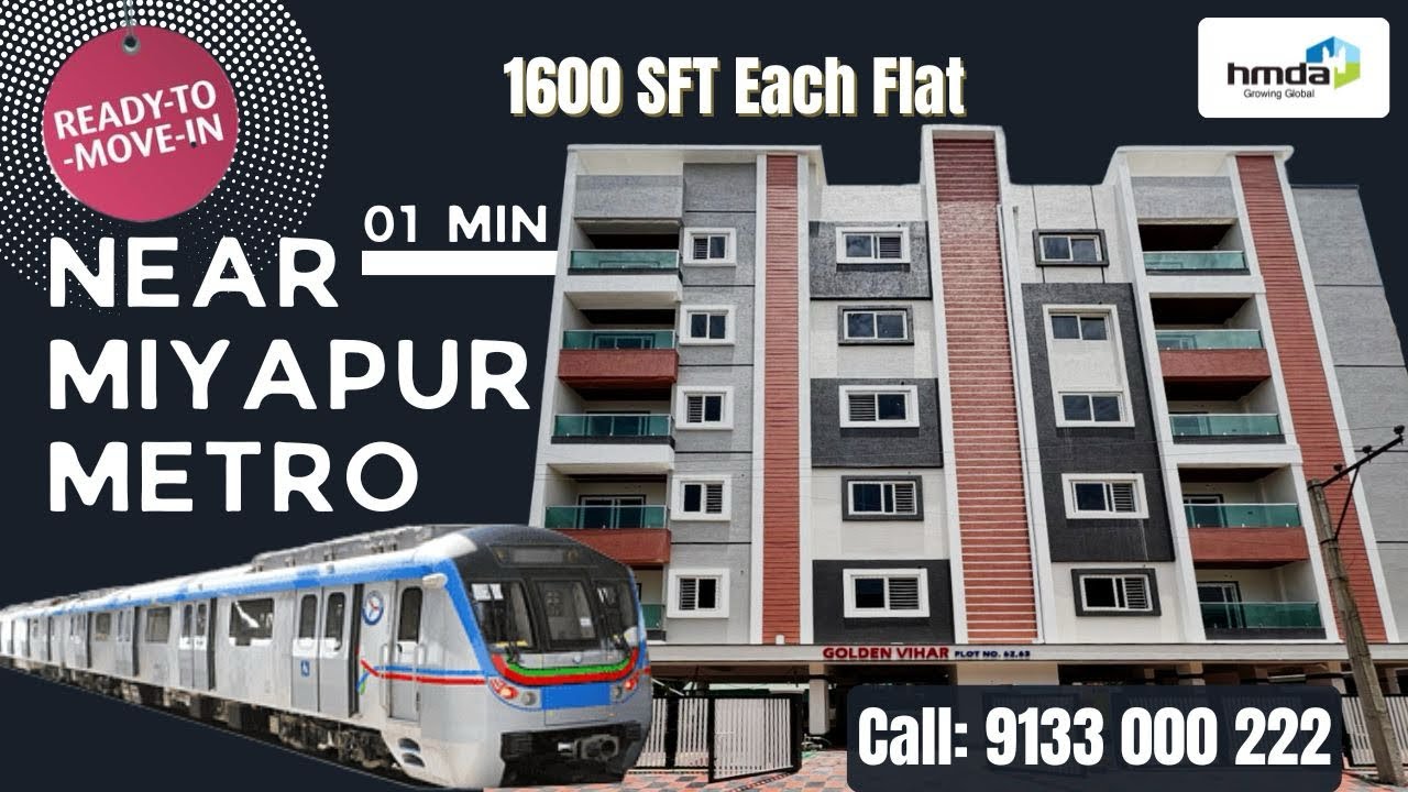 MIYAPUR లో తక్కువ ధరకు 3BHK Flats | 1600 Sft Ready To Move Low Budget Flats Kukatpally Hyderabad 