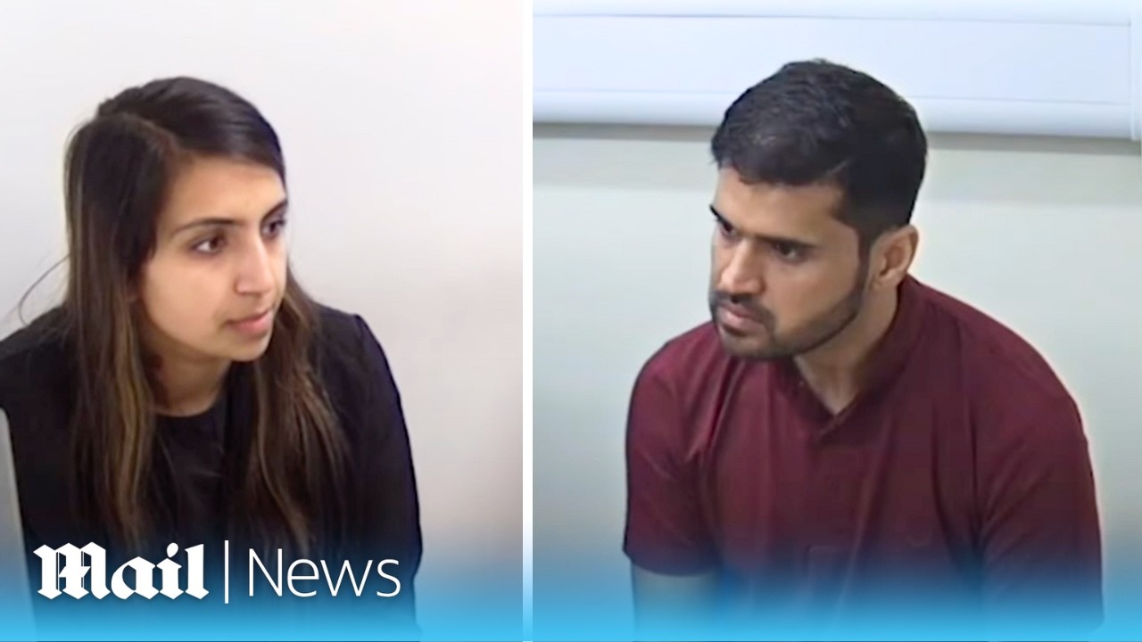 Sara Sharif's father Urfan Sharif is seen with his wife and brother during police interview