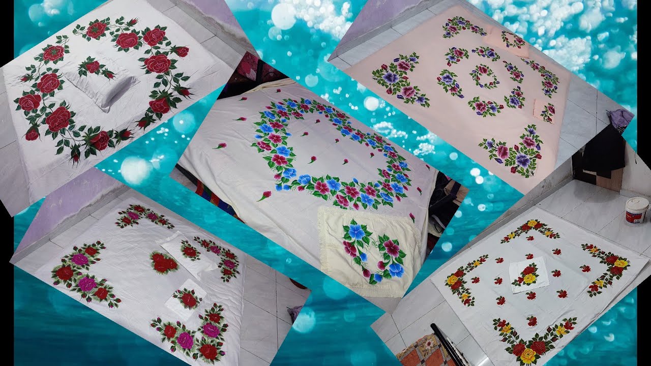 Chadar ke beautiful painting designs 9373920124