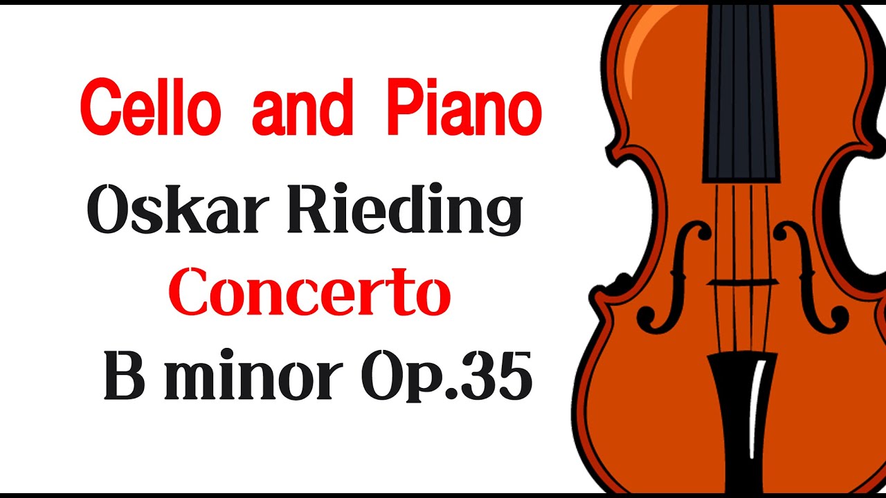 Oskar Rieding Concerto B minor Op.35 1st mov(𝅘𝅥=100)리딩 협주곡/반주와 함께 즐기는 첼로(악보○)