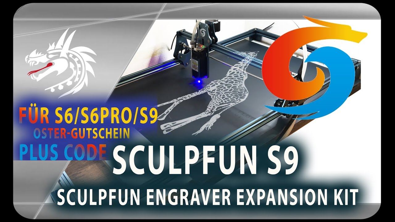 Sculpfun Engraver Gravur Bereich Expansion Kit für S6 S6pro S9 plus Gutscheincode für Sculpfun S9