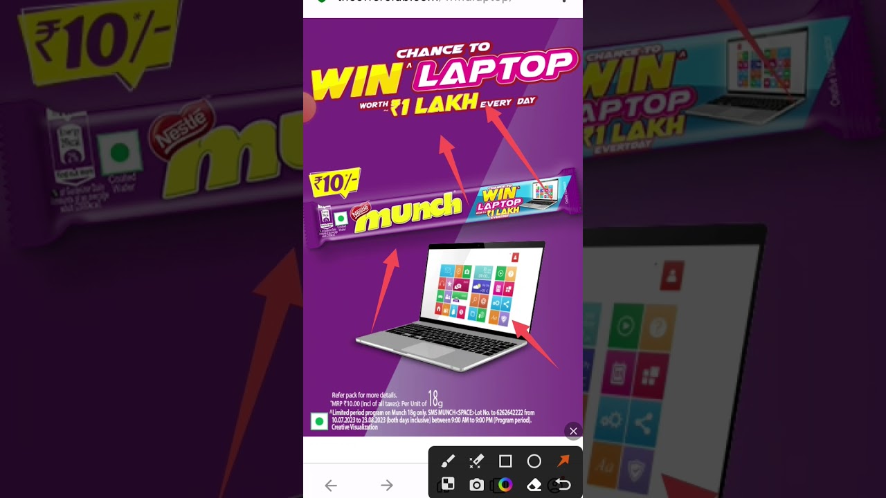 Munch Win Laptop Contest New Offer 🫣🤓 #shortvideo #munch #winlaptop