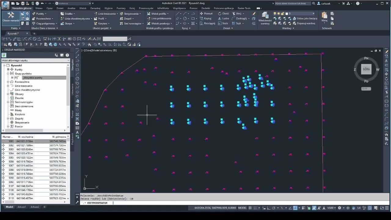 02.03 Kurs AutoCad Civil 3D - Edycja punktów