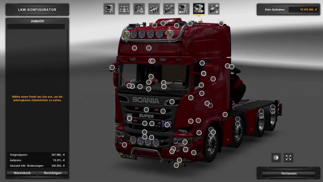(Ets2 1.25.2.6)Scania mega Mod 6.5 10x4 chassie