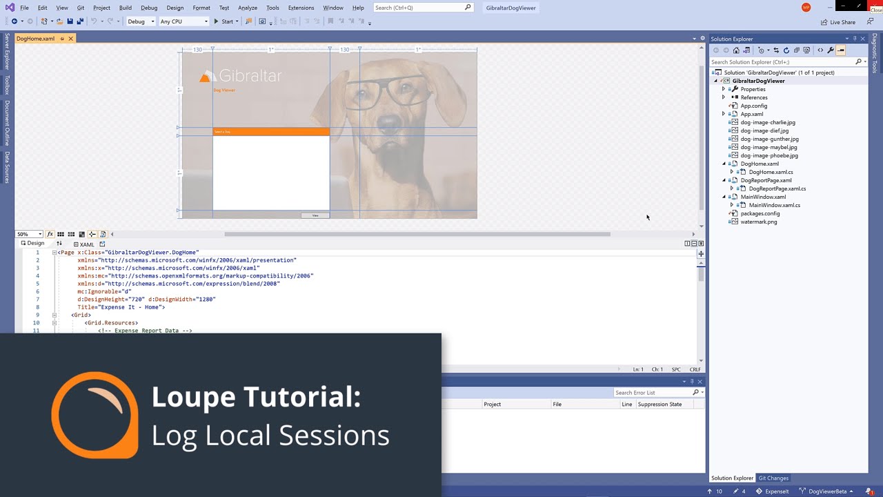 Loupe Desktop Tutorial - Local Session Logging