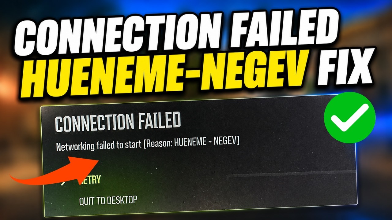 Как исправить ошибку CONNECTION FAILED HUENEME-NEGEV в COD Modern Warfare 4 | Ошибка запуска сети