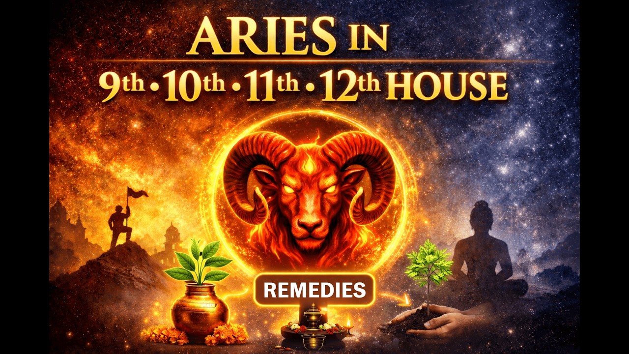 Aries in 9th to 12th House with Remedies🔥 | Mesha Rashi & Life,Career, Goals, Spirituality Explained