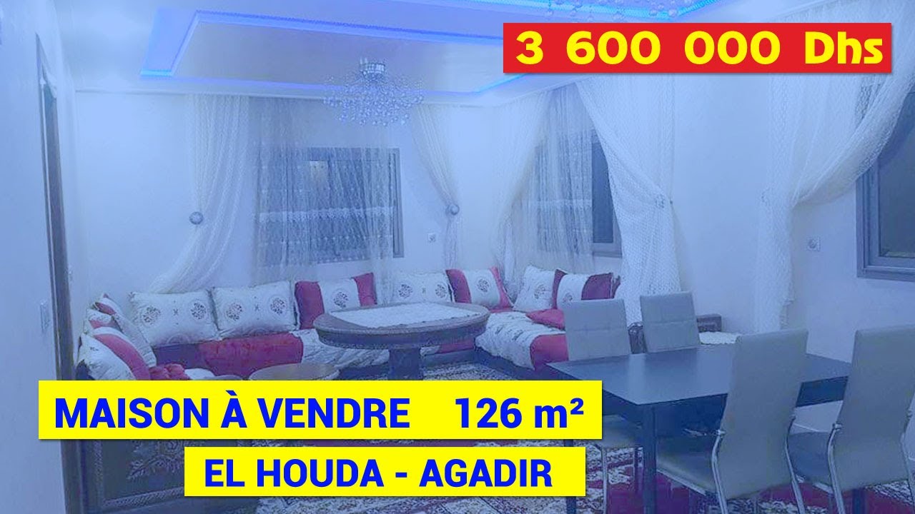 ⛔ Maison R+2 à vendre Hay El Houda Agadir