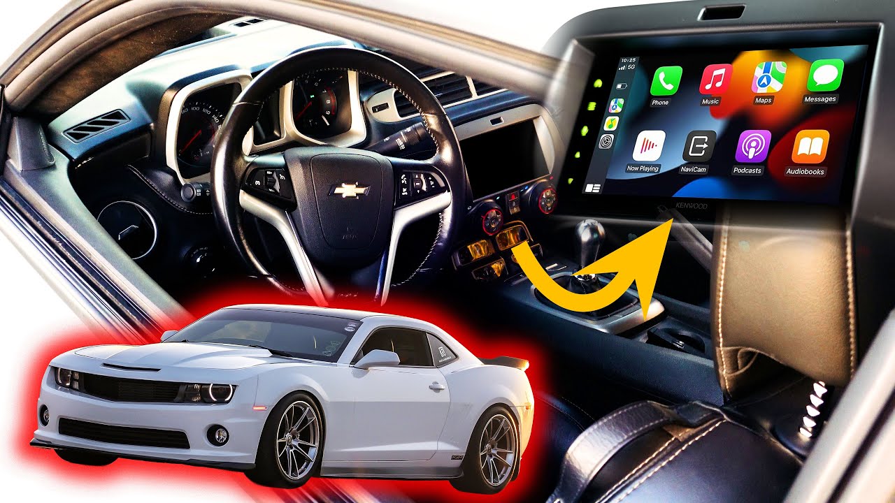 Модернизация этого Camaro 5-го поколения с помощью ПОЛНОГО стереопакета Kenwood (с Apple Carplay!)