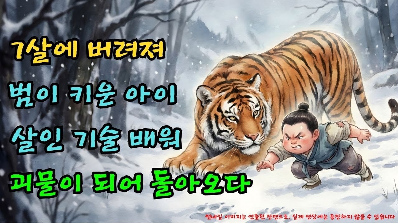 설산에 버려진 7살 아이, 10년 뒤 '호랑이'를 타고 돌아왔다 | 야담 |옛날이야기 |민담 |전설 | 설화