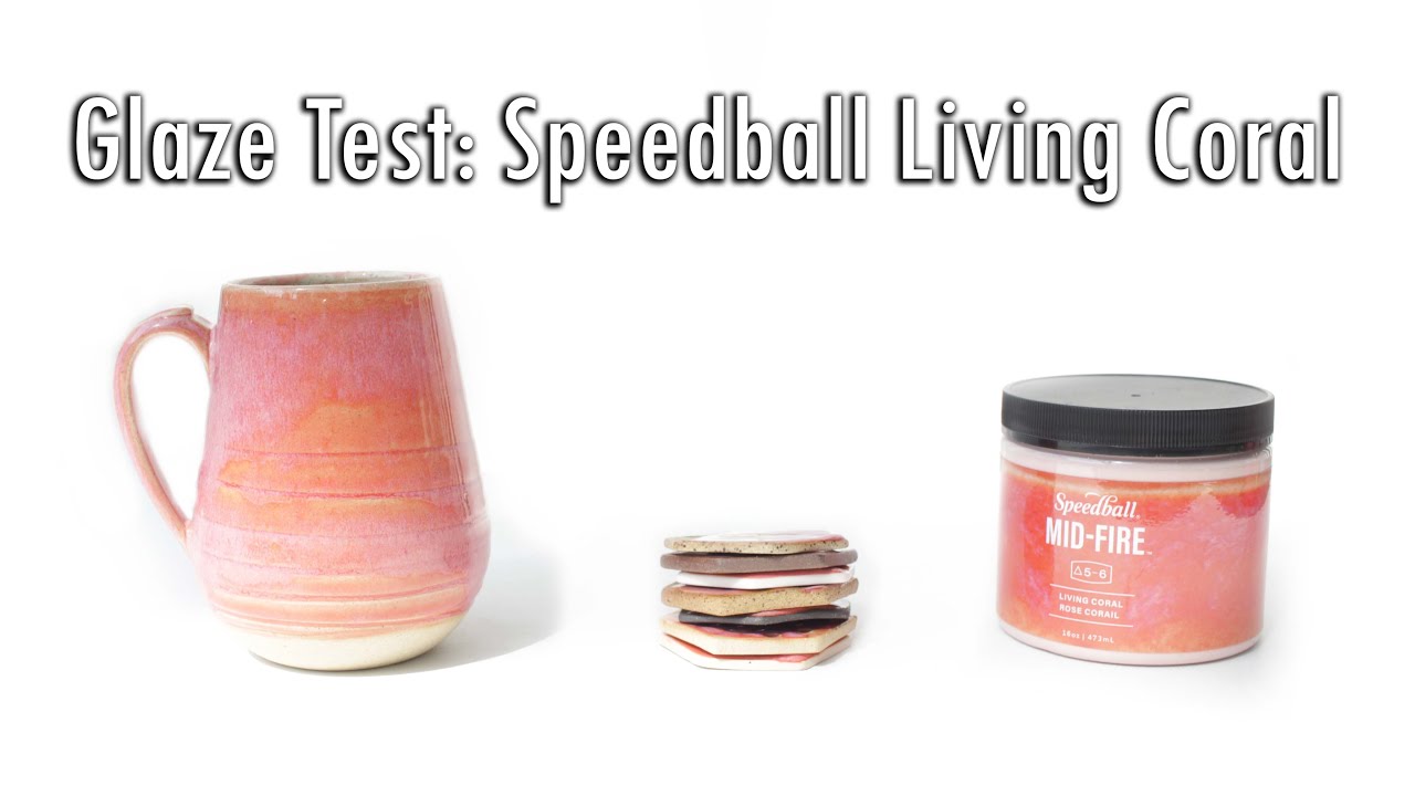 Glaze Review: Speedball Living Coral | 7 Clays Tested | Cone 6 | Ceramic Arts and Pottery Vlog