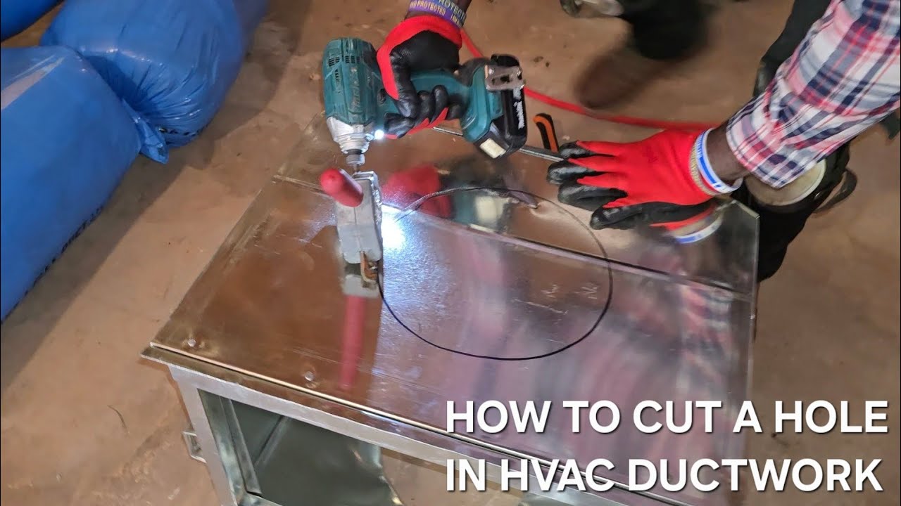 How to Cut a Perfect Hole in HVAC Ductwork | Easy HVAC Installation Tip