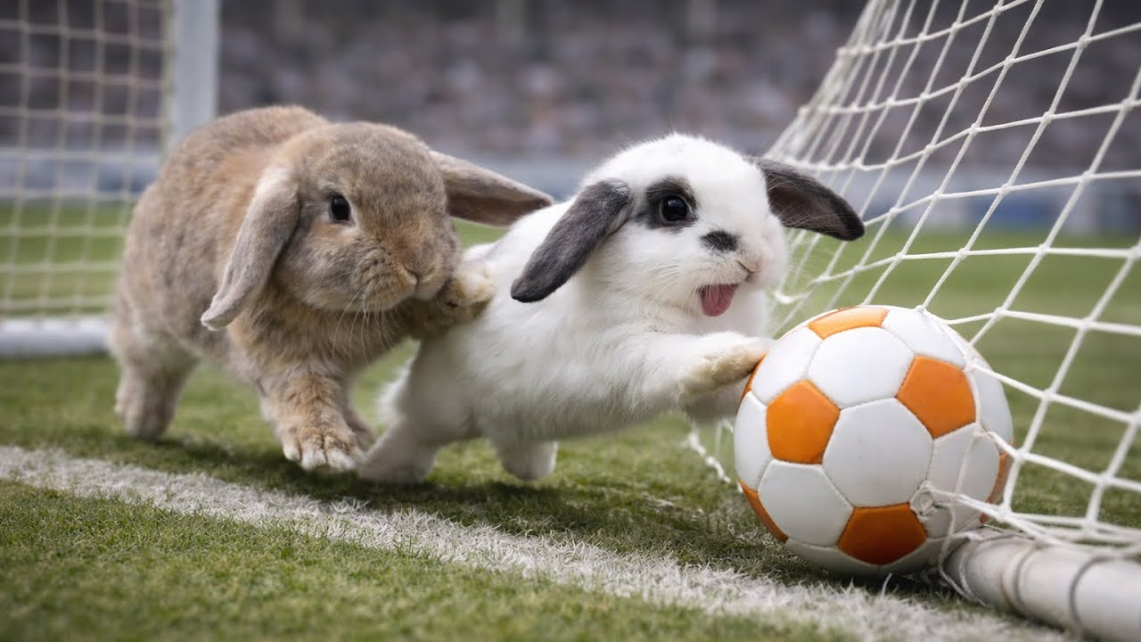 うさぎ界のゴールデンコンビ！サッカーに目覚めたすいちゃん＆はっちゃん#386