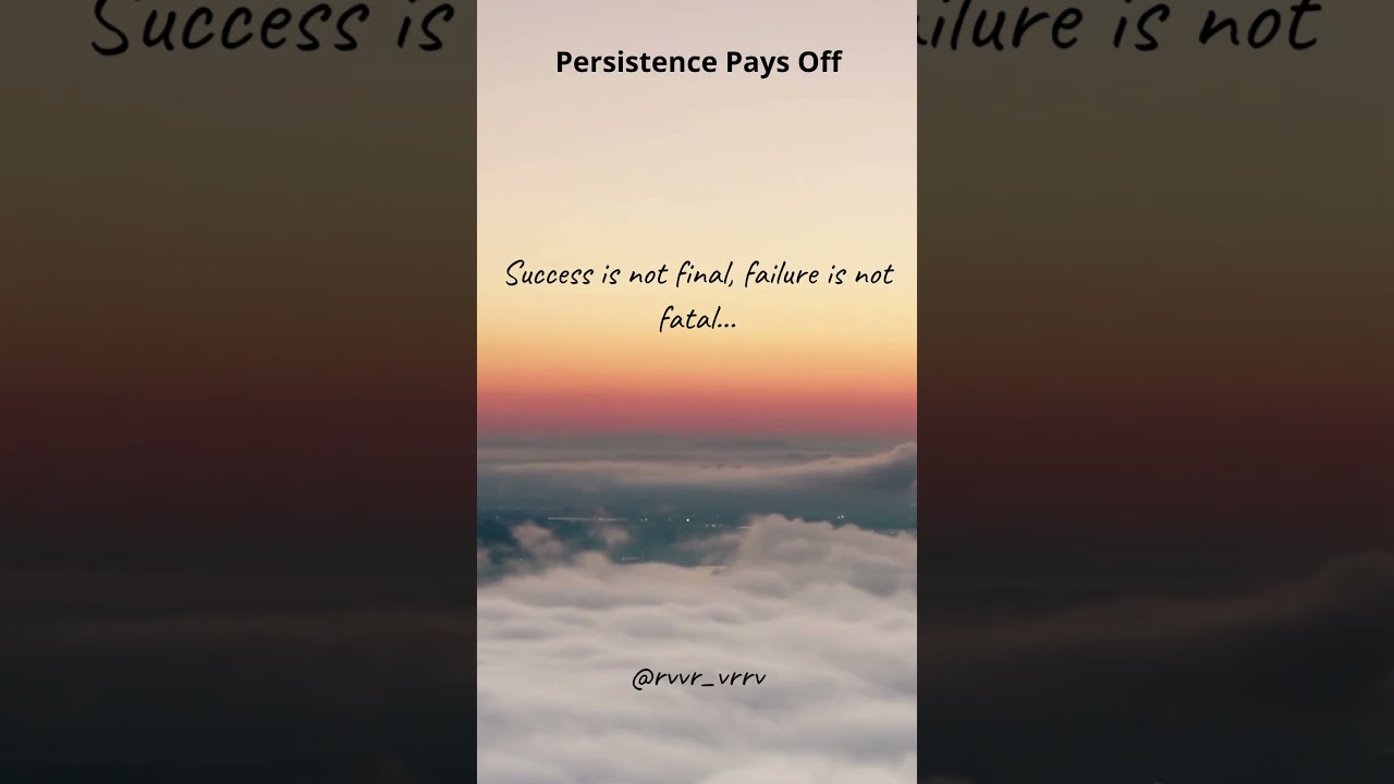 Persistence pays off #shorts