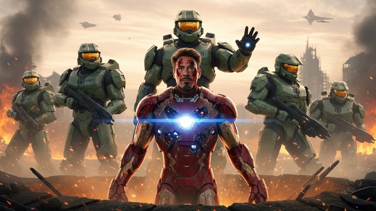 What If Iron Man Crashes Into The Brutal, War-torn Of Halo Universe?