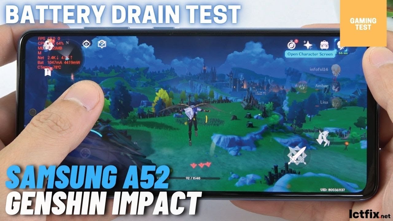Samsung Galaxy A52 Genshin Impact Gaming test | Snapdragon 720G, 8GB Ram