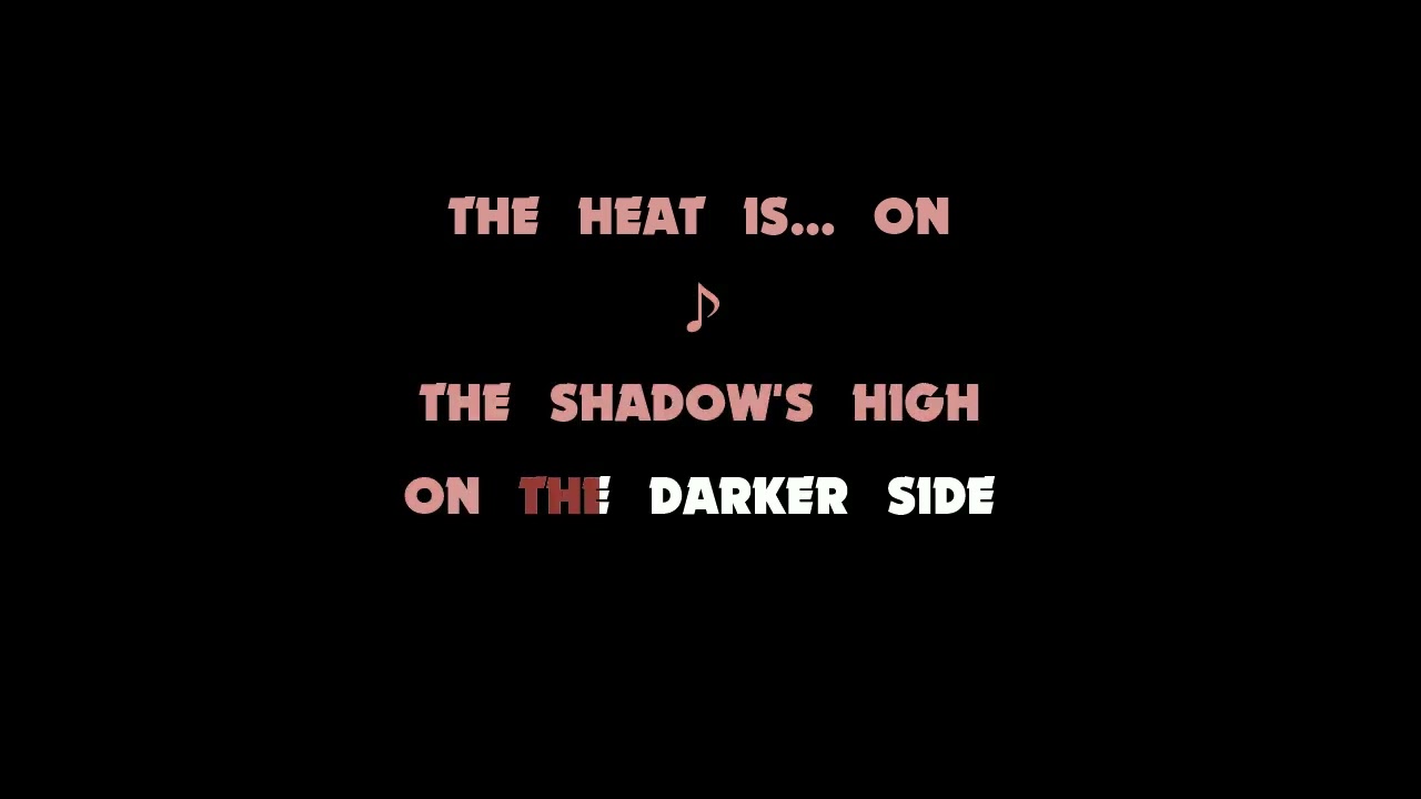 GLENN FREY - THE HEAT IS ON VIDEOKARAOKE