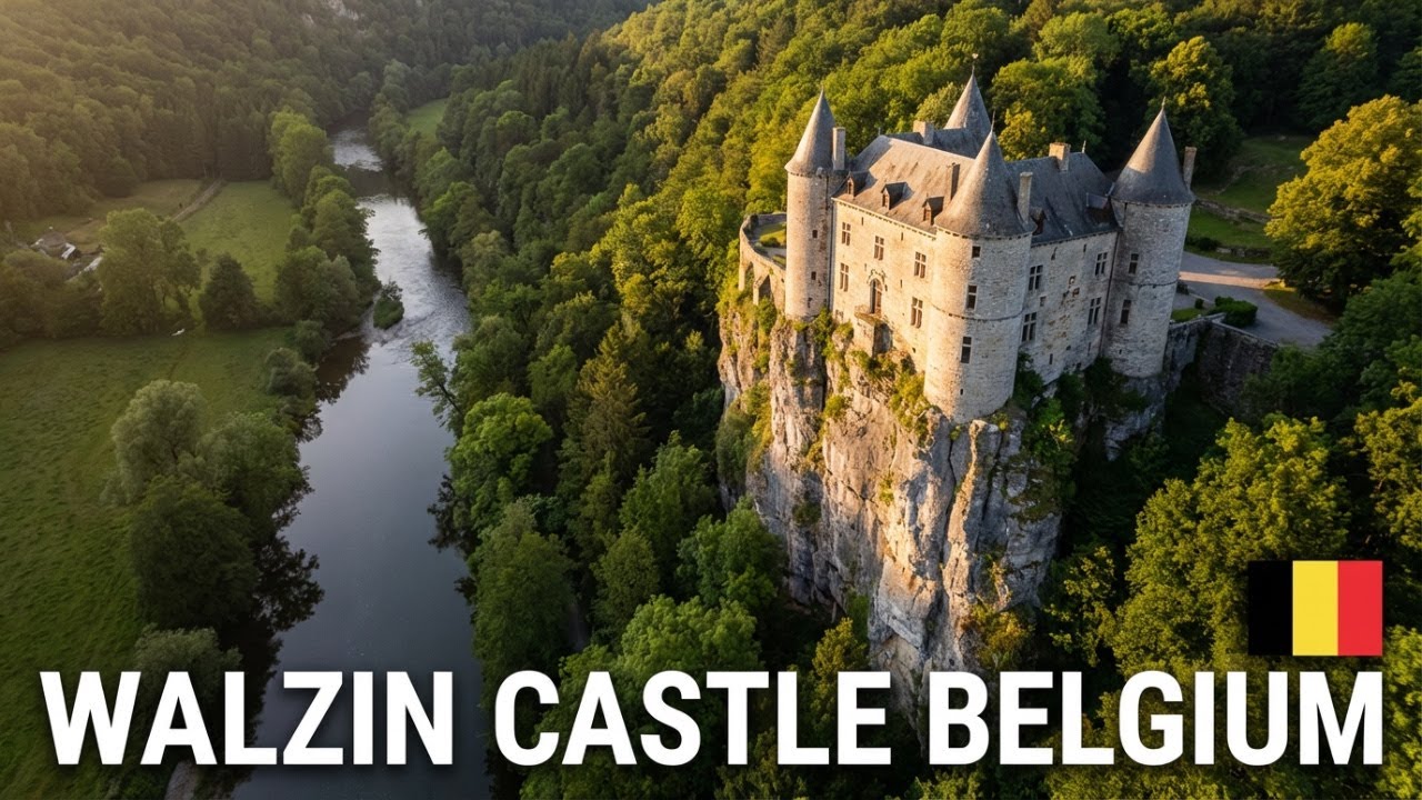 Exploring Walzin Castle in the Belgium Ardennes nearby Dinant