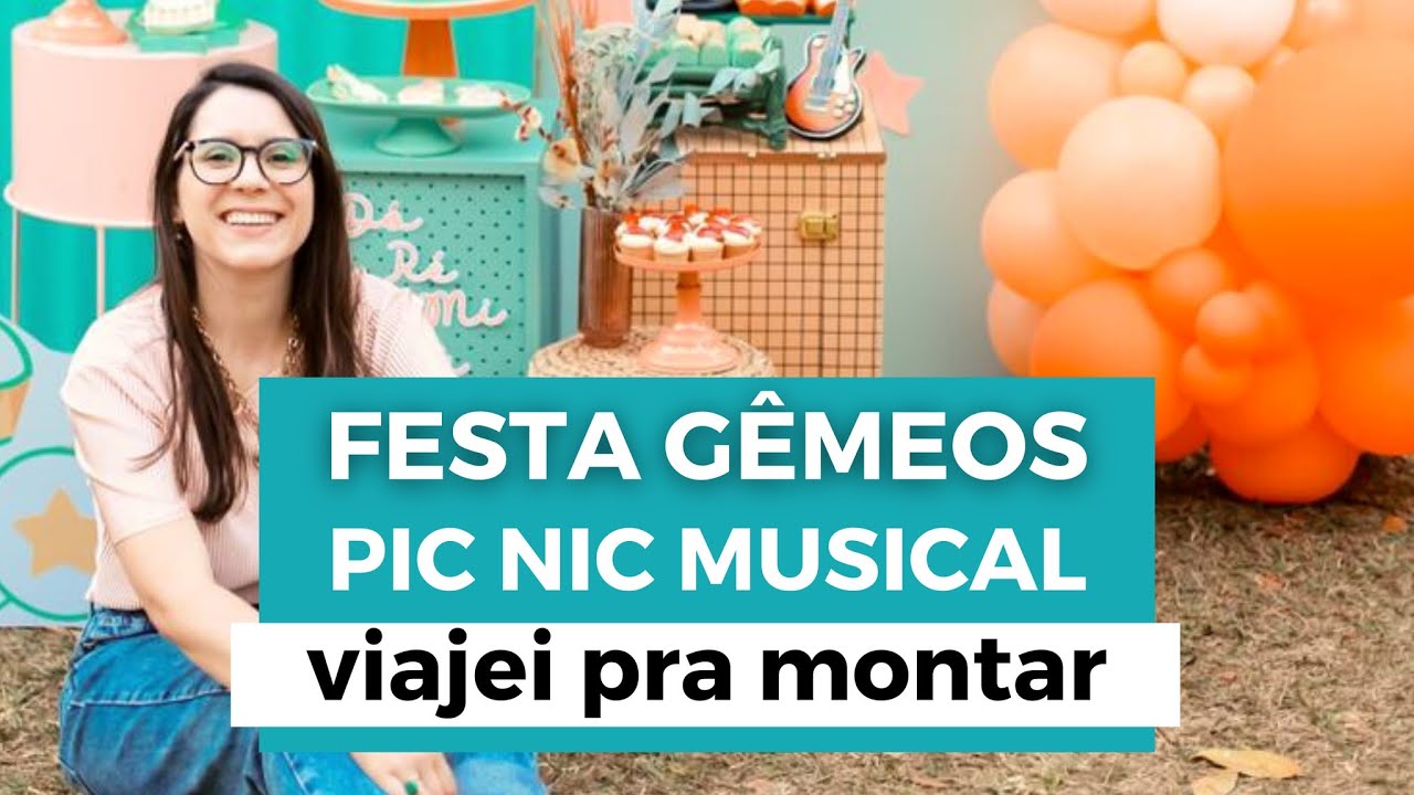 DECORAÇÃO FESTA PARA UM PICNIC COM TEMA MÚSICA | ANIVERSÁRIO DE 1 ANO | Mania de Fita