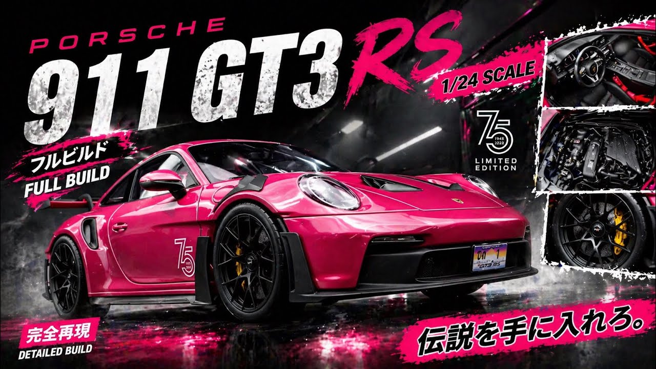 Porsche 911(992) GT3 RS | Alpha Model | 1/24 | Scale Model Building | ASMR |