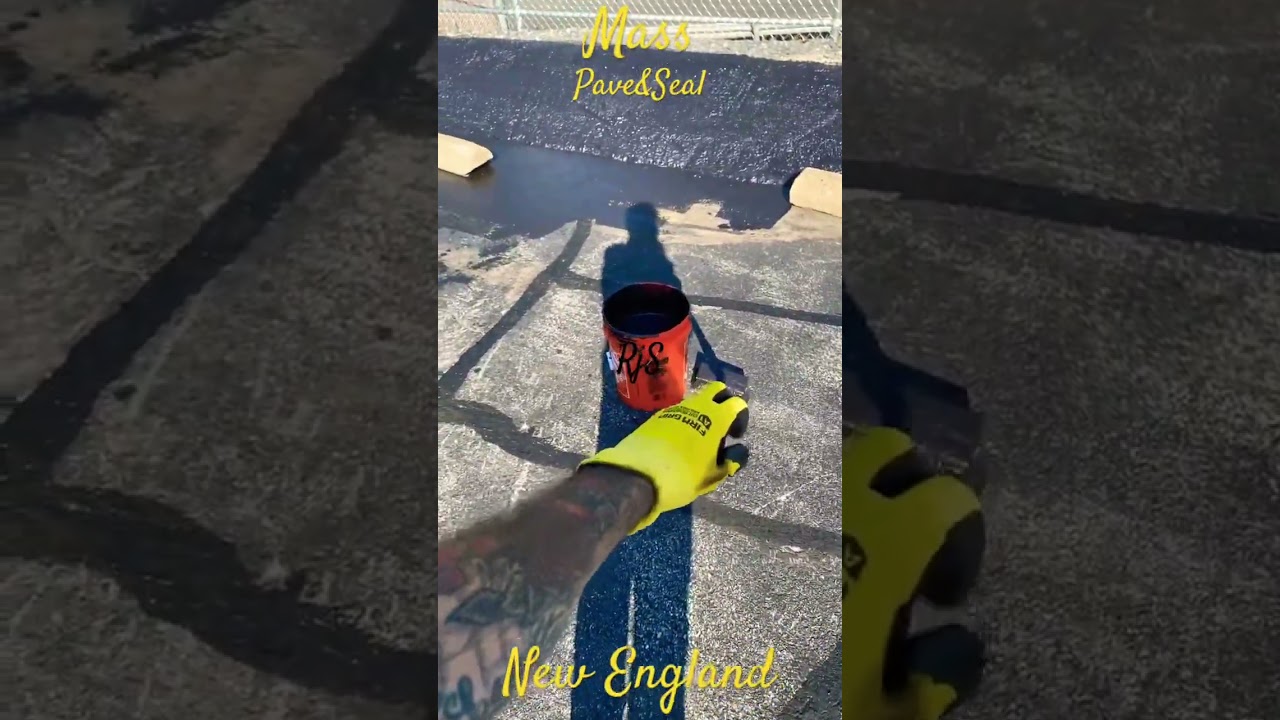 Sealcoating A Parking Lot #massachusetts #sealandpave