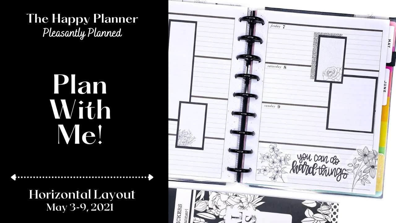 Horizontal Layout | Happy Planner | Plan With Me! | May 2021