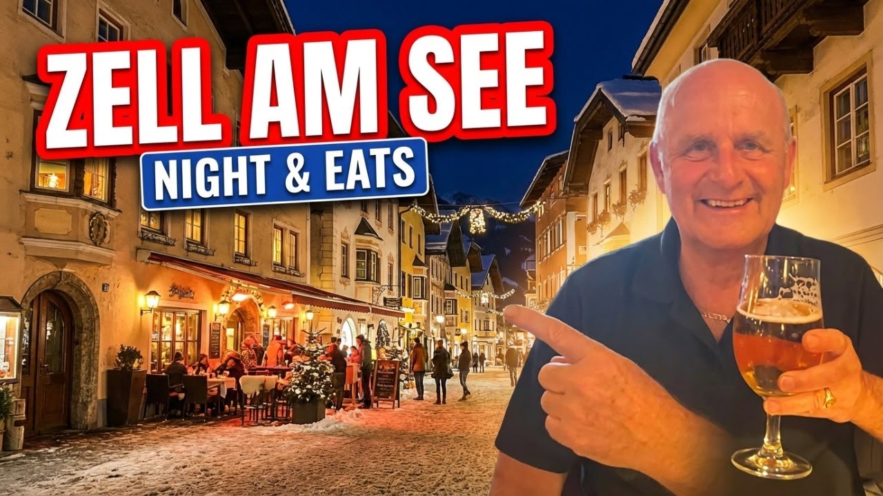 Zell am See Austria.Night walk and eats
