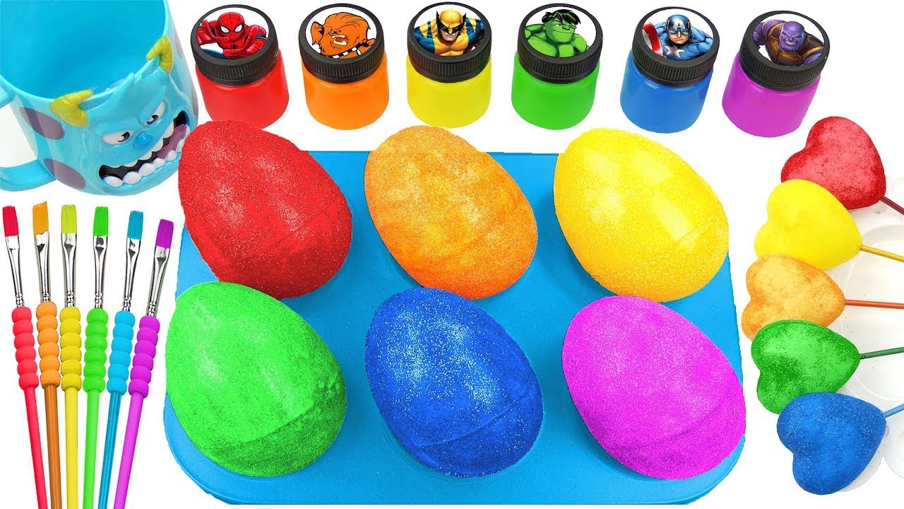 Satisfying Video l DIY How To Make Giant Rainbow Square Shape Lollipop TurnsInto Glitter Slime