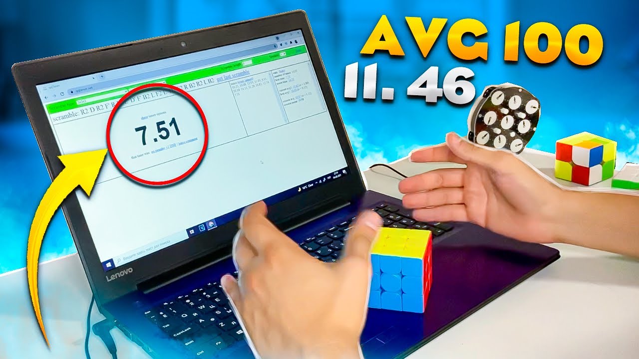 100 сборок Кубика Рубика| 3х3 среднее 11.46