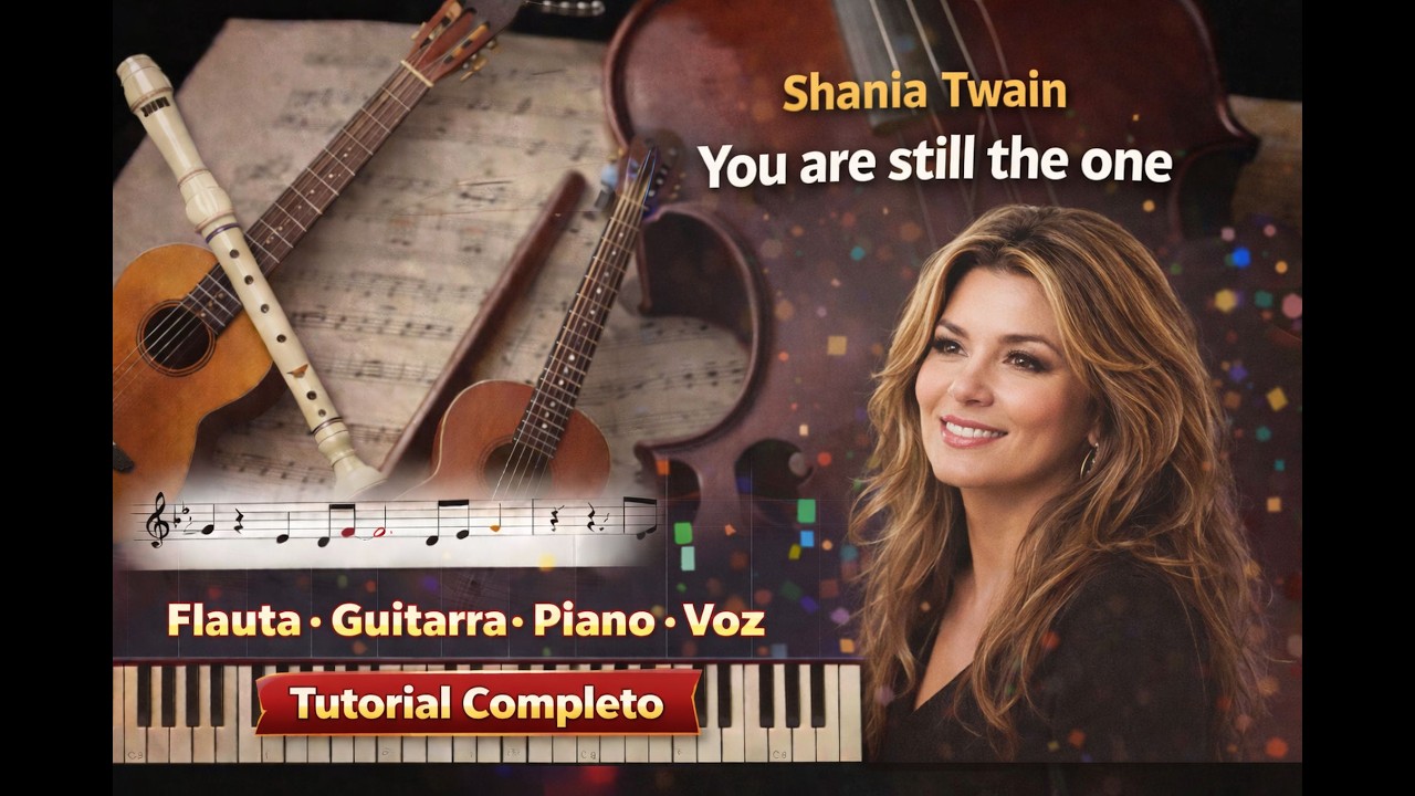 You still the one Shania Twain Karaoke Flauta Notas Guitarra Cifra Piano Acordes Educação Musical