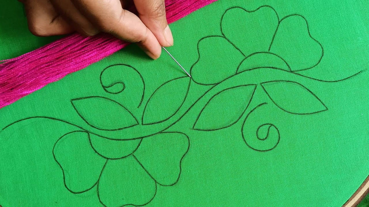 নকশী কাঁথা সেলাই !! Hand Embroidery Bangladeshi Traditional Nokshi Kantha Stitch Tutorial #311