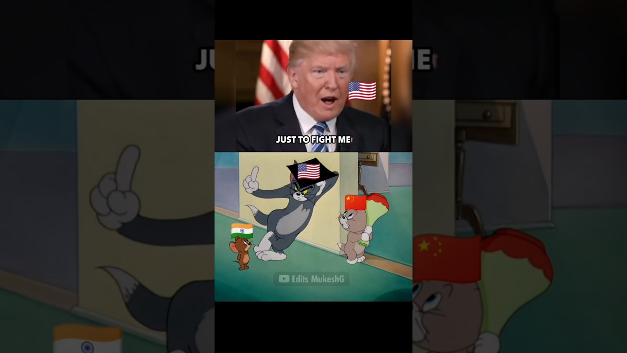 India & China became Friends to counter Trump 🔥🤣 #tariffwar Tom and Jerry Version