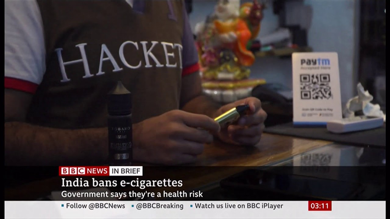 e-cigarettes ban over vaping concerns (India) - BBC News - 19th September 2019