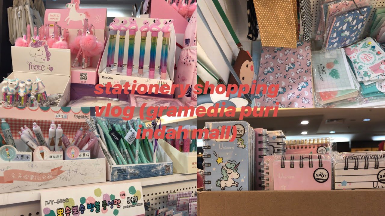 💖📝stationery shopping vlog || gramedia puri indah mall 🇮🇩indonesia🇮🇩